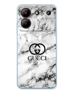 Чехол для ZTE Blade A54 с картинкой «Gucci — мраморный шик»