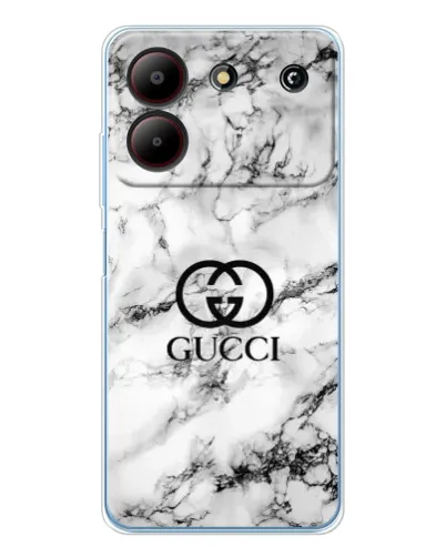 Чехол для ZTE Blade A54 с картинкой «Gucci — мраморный шик»