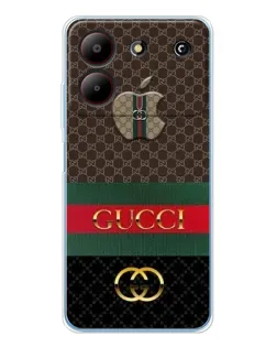 Чехол для ZTE Blade A54 с картинкой «Gucci — брендированный десерт»