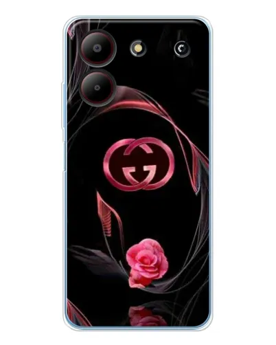 Чехол для ZTE Blade A54 с картинкой «Gucci — неоновая роза»
