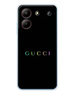 Чехол для ZTE Blade A54 с картинкой «Gucci — неоновый минимализм»