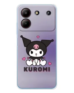 Чехол для ZTE Blade A54 с картинкой «Kuromi — фиолетовый арт»