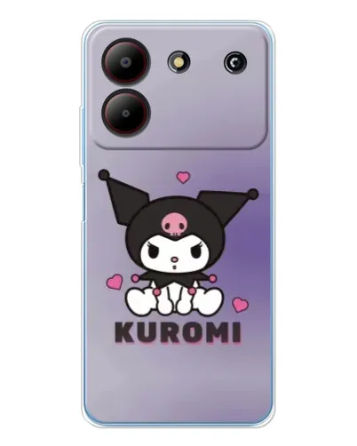 Чехол для ZTE Blade A54 с картинкой «Kuromi — фиолетовый арт»