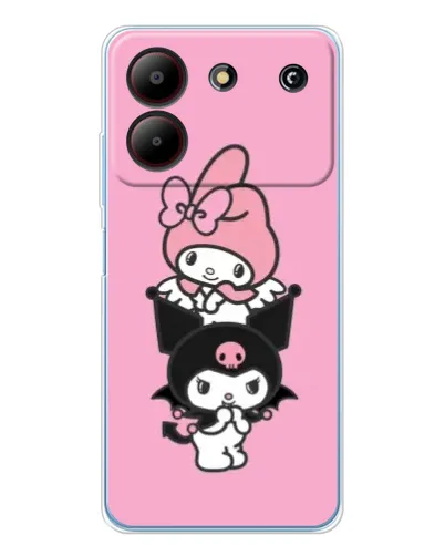 Чехол для ZTE Blade A54 с картинкой «My Melody и Kuromi»
