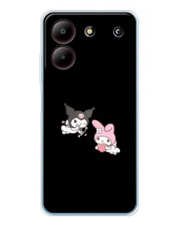Чехол для ZTE Blade A54 с картинкой «My Melody и Kuromi»
