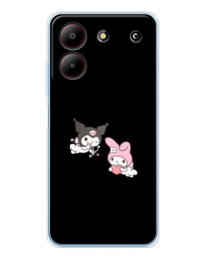 Чехол для ZTE Blade A54 с картинкой «My Melody и Kuromi»