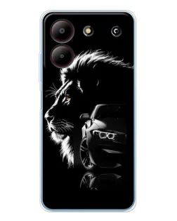 Чохол для ZTE Blade A54 з картинкою «BMW та лев»