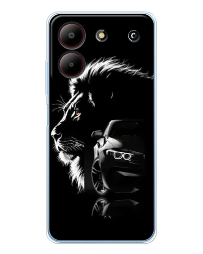 Чохол для ZTE Blade A54 з картинкою «BMW та лев»