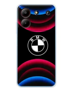 Чохол для ZTE Blade A54 з картинкою «Логотип BMW та неонові дуги»