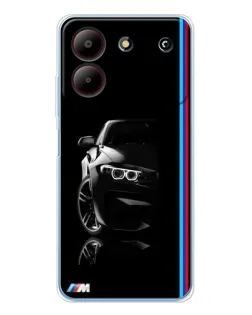 Чохол для ZTE Blade A54 з картинкою «Силует BMW в темряві»