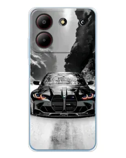 Чехол для ZTE Blade A54 с картинкой «BMW — акварельный дрифт»