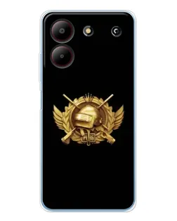 Чехол для ZTE Blade A54 с картинкой «PUBG — оранжевый градиент»