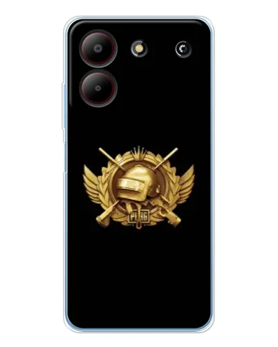Чехол для ZTE Blade A54 с картинкой «PUBG — оранжевый градиент»