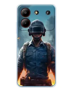 Чехол для ZTE Blade A54 с картинкой «PUBG — реалистичный герой»