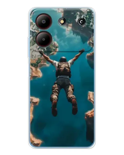 Чехол для ZTE Blade A54 с картинкой «PUBG — свободное падение»