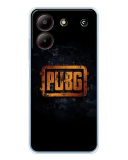 Чехол для ZTE Blade A54 с картинкой «PUBG — золотой логотип»