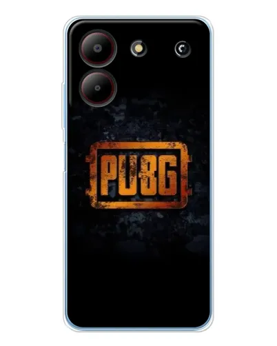 Чехол для ZTE Blade A54 с картинкой «PUBG — золотой логотип»