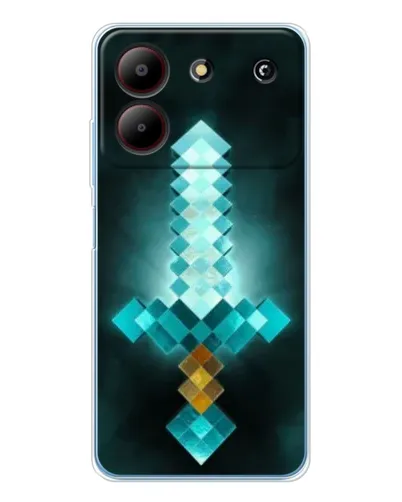 Чехол для ZTE Blade A54 с картинкой «Алмазный меч неон» Чехол для ZTE Blade A54 с картинкой «Алмазный меч неон»
