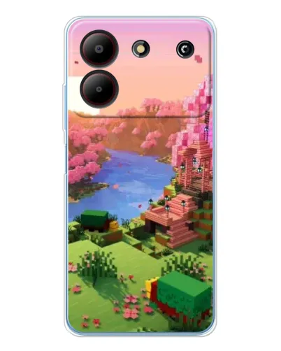 Чехол для ZTE Blade A54 с картинкой «Розовое дерево Minecraft» Чехол для ZTE Blade A54 с картинкой «Розовое дерево Minecraft»