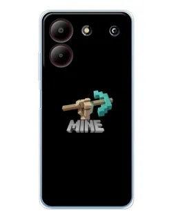 Чехол для ZTE Blade A54 с картинкой «Алмазная кирка»