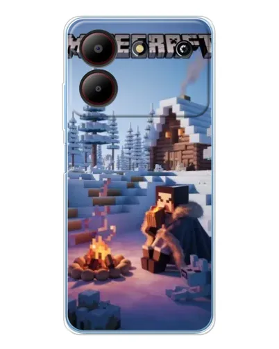 Чехол для ZTE Blade A54 с картинкой «Зимний Minecraft» Чехол для ZTE Blade A54 с картинкой «Зимний Minecraft»