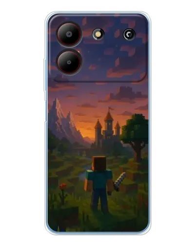 Чехол для ZTE Blade A54 с картинкой «Стив у башни» Чехол для ZTE Blade A54 с картинкой «Стив у башни»