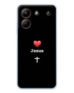 Чохол для ZTE Blade A54 з картинкою «Серце - Jesus»