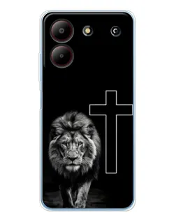 Чохол для ZTE Blade A54 з картинкою «Лев та Хрест»