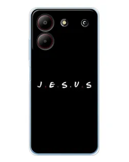Чехол для ZTE Blade A54 с картинкой «Точки веры J.E.S.U.S.»
