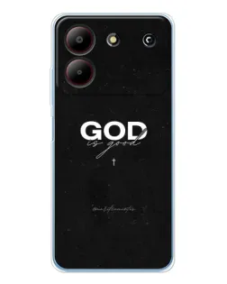 Чехол для ZTE Blade A54 с картинкой «GOD — Бог над всем»