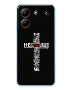 Чехол для ZTE Blade A54 с картинкой «Текстовый крест» Чехол для ZTE Blade A54 с картинкой «Текстовый крест»