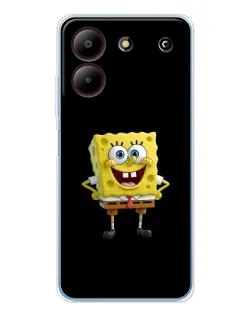 Чехол для ZTE Blade A54 с картинкой «Классический Губка Боб»