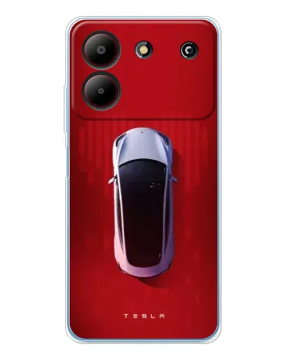Чехол для ZTE Blade A54 с картинкой «Tesla Top View»