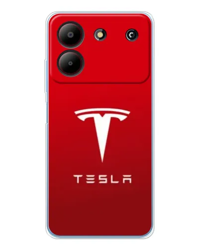 Чехол для ZTE Blade A54 с картинкой «Tesla Red Classic»