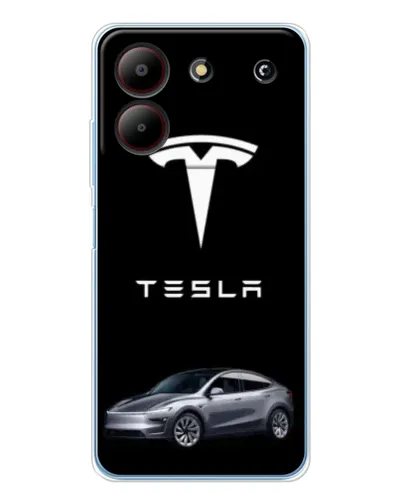 Чехол для ZTE Blade A54 с картинкой «Tesla Model Y»