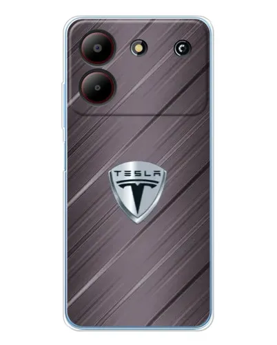 Чехол для ZTE Blade A54 с картинкой «Металлическая текстура Tesla»