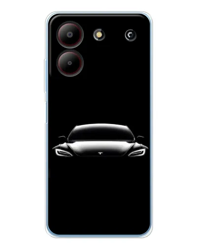 Чехол для ZTE Blade A54 с картинкой «Фары Tesla Night»