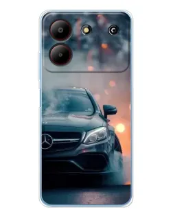 Чохол для ZTE Blade A54 з картинкою «Mercedes — нічне місто»