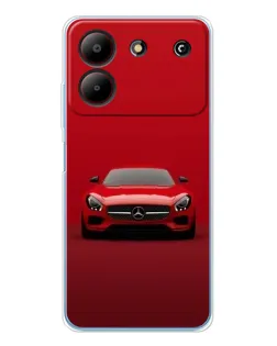 Чохол для ZTE Blade A54 з картинкою «Червоний Mercedes AMG»