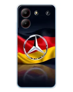 Чохол для ZTE Blade A54 з картинкою «Mercedes — прапор Німеччини»