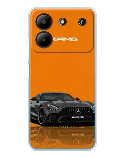 Чохол для ZTE Blade A54 з картинкою «Помаранчевий Mercedes AMG»