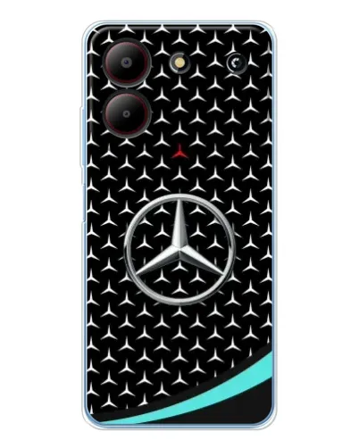 Чохол для ZTE Blade A54 з картинкою «Mercedes — бірюзовий акцент»