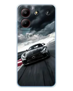 Чохол для ZTE Blade A54 з картинкою «Гоночний Mercedes AMG»