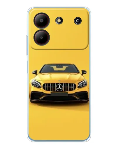 Чохол для ZTE Blade A54 з картинкою «Жовтий Mercedes GT»
