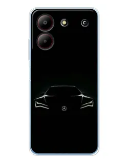 Чохол для ZTE Blade A54 з картинкою «Mercedes — силует авто» Чохол для ZTE Blade A54 з картинкою «Mercedes — силует авто»