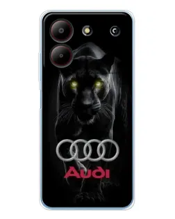 Чохол для ZTE Blade A54 з картинкою «Пантера та Audi»