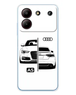Чохол для ZTE Blade A54 з картинкою «Audi — контрастний дизайн»