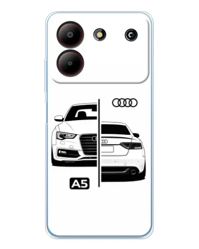Чехол для ZTE Blade A54 с картинкой «Audi — контрастный дизайн» Чехол для ZTE Blade A54 с картинкой «Audi — контрастный дизайн»