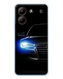 Чохол для ZTE Blade A54 з картинкою «Неоновий погляд Audi»