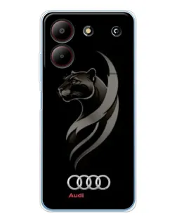Чохол для ZTE Blade A54 з картинкою «Графіка — пантера та Audi»